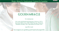 Desktop Screenshot of goldenmiracleinc.com